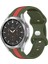 Samsung Galaxy Watch 4 Clic 46MM Kırmızı+Ordu Yeşili Için Silikon Watch Band (Yurt Dışından) 1