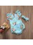 Çiçekli Kız Bebek Tek Parça Bodysuit Romper Backless Sunsuit Elbise Kafa Bandı (Yurt Dışından) 3