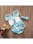 Çiçekli Kız Bebek Tek Parça Bodysuit Romper Backless Sunsuit Elbise Kafa Bandı (Yurt Dışından) 4