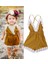 Sevimli Dantel Bebek Kız Halter Tek Parça Romper Tulum Sunsuit Kıyafet Giysileri 0-24 M (Yurt Dışından) 3