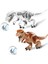 Jurassic Dinozor Parkı Dinos Dünya Yapı Taşları Hayvanlar Tyrannosaurus Rex Indominus I-Rex Mavi Figürler Triceratops Oyuncaklar (Yurt Dışından) 2