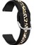 Samsung Galaxy Watch 5 40MM / 44MM Siyah Leopar Desenli Silikon Watch Band (Yurt Dışından) 3