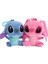 Disney Kawaii Mavi Pembe Dikiş Peluş Bebek Karikatür Anime Oyuncaklar Lilo ve Stitch Sevimli Yumuşak Doldurulmuş Oyuncaklar Çocuklar Için Noel Leri (Yurt Dışından) 2