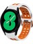 Samsung Galaxy Watch 4 44MM Beyaz+Turuncu Için Silikon Watch Band (Yurt Dışından) 1