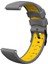 Samsung Galaxy Watch 46MM Gri Sarı Için Silikon Kayış (Yurt Dışından) 4