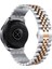 Samsung Galaxy Watch 5 Paslanmaz Çelik Saat Kordonu Gümüş+Pembe Altın (Yurt Dışından) 3