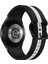 Samsung Galaxy Watch4 40/44MM Silikon Watch Band Siyah Beyaz (Yurt Dışından) 4