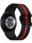 Samsung Galaxy Watch4 40/44MM Silikon Watch Band Siyah Kırmızı (Yurt Dışından) 4