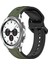 Samsung Galaxy Watch 4 Classic Için Silikon Watch Band 42MM Koyu Yeşil+Siyah (Yurt Dışından) 1