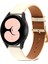 Samsung Galaxy Watch4 Için Düz Dokuma Watch Band 40MM / 44MM Bej Beyaz (Yurt Dışından) 4
