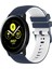 Samsung Galaxy Watch Active2 Için Silikon Watch Band 44MM Koyu Mavi+Beyaz (Yurt Dışından) 1