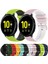 Samsung Galaxy Watch Active2 Için Silikon Watch Band 44MM Koyu Mavi+Beyaz (Yurt Dışından) 4