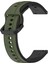 Samsung Gear S3 Frontier Koyu Yeşil+Siyah Için Dışbükey Döngü Silikon Kayış (Yurt Dışından) 2