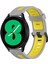 Samsung Galaxy Watch 4 40MM Gri+Sarı Için Silikon Watch Band (Yurt Dışından) 1