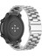 Geçerlidir Ticwatch Generation / MOTO360 Ikinci Nesil 460 / Samsung Gears3 / Huawei Gt 22MM Kelebek Toka 3 Boncuklu Paslanmaz Çelik Metal Saat Kordonu Gümüş (Yurt Dışından) 2