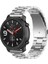 Geçerlidir Ticwatch Generation / MOTO360 Ikinci Nesil 460 / Samsung Gears3 / Huawei Gt 22MM Kelebek Toka 3 Boncuklu Paslanmaz Çelik Metal Saat Kordonu Gümüş (Yurt Dışından) 4
