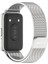 Samsung Galaxy Fit 3 Gümüş Için Manyetik Metal Kayış (Yurt Dışından) 4
