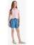 Kız Çocuk Slim Fit Dar Kesim Polo Yaka Basic Düz Fitilli Kaşkorse Kısa Kollu Tişört Z7794A625SM 2