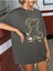 Kadın / Kız Füme Oversize T-Shirt Lovely Bear Baskılı 4