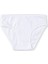 Kız Çocuk Organik Pamuklu Bikini Kesim Düz Basic Ribana Külot 6'lı Paket 5201 Beyaz 2
