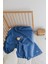 %100 Pamuk İndigo Mavi 4 Katlı Müslin Bebek Müslin Çocuk Müslin 110x110cm 8