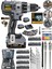 Germany Grey 24 V4 Ah Orginal 13 mm Metal Mandren Brushless Motor Akülü Darbeli Matkap 10 Pilli 2