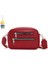 Çift Fermuarlı Crossbody Çanta Bayanlar Moda Basit Omuz Çanta Geniş Omuz Askısı Cep Telefonu Para Cüzdanı (Yurt Dışından) 1