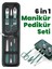 Taşınabilir 6in1 Çantalı Paslanmaz Çelik Profesyonel Manikür Pedikür Seyahat Tırnak Bakım Seti 1