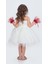 Karolin Robası Çiçekli Bilekli Aksesuarlı Kız Çocuk Abiye Elbise M00724 3