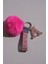 Pembe Taşlı & Logosuz Anahtarlık & Minik Ponpon Fuşya & Pembe Harf 1