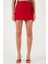 Streç Bağlamalı Slim Fit Yüksek Bel Mini Şort Etek Bayan Şort Etek 5865745 3