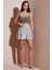 Desenli Slim Fit Mini Şort Etek Bayan Şort Etek 5869020 1