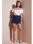 Streç Bağlamalı Slim Fit Yüksek Bel Mini Şort Etek Bayan Şort Etek 5865745 1