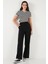 Slim Fit Bisiklet Yaka Çizgili T Shirt Bayan T Shirt 5866110 4
