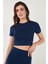 Slim Fit Yırtmaç Detaylı Uzun Etekli Crop Takım Bayan Takım 5866148 4