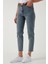 Pamuklu Standart Fit Yüksek Bel Dar Paça Kemerli Pantolon Bayan Pantolon 668YP4475 3
