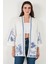 Nakış Işlemeli Pamuklu Oversize Fit Truvakar Kol Kimono Bayan Kimono 676302 4
