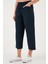Pamuklu Relaxed Fit Yüksek Bel Geniş Kısa Paça Pantolon Bayan Pantolon 668YP5318 5