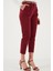 Streç Pamuklu Regular Fit Yüksek Bel Düz Kısa Paça Kemerli Pantolon Bayan Pantolon 668YP5335 3