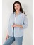 Regular Fit Uzun Kollu Çizgili Gömlek Bayan Gömlek 6772875 4