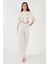 Ajurlu ve Nakış Işlemeli Pamuklu Slim Fit Bisiklet Yaka Crop Bluz Bayan Bluz 676215 3