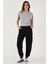 Pamuklu Standart Fit Normal Bel Lastikli Paça Kemerli Jogger Pantolon Bayan Pantolon 668YP5045 1