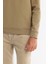 Erkek Vizon Bisiklet Yaka Pamuklu Baskılı Elastan Sweatshirt A42Y1227 3