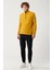 Erkek Hardal Soğuğa Dayanıklı Yarım Fermuarlı Dik Yaka Polar Regular Fit Sweatshirt E001068 5