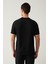 Erkek Siyah Bisiklet Yaka Baskılı Soft Touch T-shirt A41y1031 4