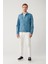 Erkek İndigo Klasik Yaka Garment Dyed Cepli Denim Ceket A41Y6020 5