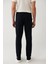 Erkek Lacivert Beli Lastikli Bi-Stretch Chino Slim Fit Pantolon B003033 4