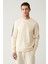 Erkek Bej Bisiklet Yaka Interlok Baskılı Sweatshirt A41y1203 1