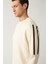 Erkek Bej Bisiklet Yaka Interlok Baskılı Sweatshirt A41y1203 2