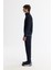 Erkek Lacivert Dik Yaka Fermuarlı 3 İplik Şardonlu Regular Fit Sweatshirt E001020 3